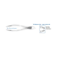 Щипцы для удаления зубов верхние, моляры левые (12-18) | HLW Dental Instruments (Германия)