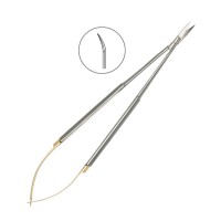 Ножницы хирургические изогнутые Micro Schere TC, 170 мм | HLW Dental Instruments (Германия)