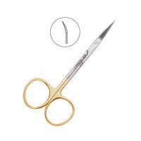 Ножницы хирургические изогнутые Iris-Schere TC, 115 мм | HLW Dental Instruments (Германия)