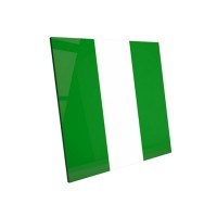 Soft Plate Bicolor Green-White - термоформовочные пластины для вакуумформера Plastvac P7, мягкие, бело-зеленый цвет, 3 мм, 2 шт. | Bio-Art (Бразилия)