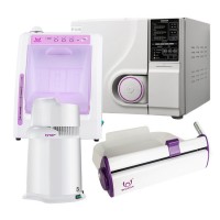 Комплект Woson: автоклав TANZO C18 NEW (18 л) + дистиллятор Drink (4 л) + запечатывающее устройство SEAL 100 (SELINA) + аппарат для смазки и чистки наконечников LUB909 | Woson (Китай)