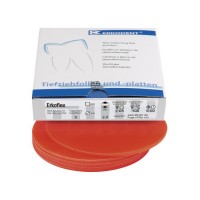 Erkoflex color - термоформовочные пластины, цвет яpкo-кpacный, 125×125 мм, 5 шт. | Erkodent (Германия)