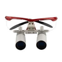DH5.0X + BP frame - бинокулярные лупы системы Flip-up на усиленной спортивной оправе, увеличение 5.0x | Ymarda (Китай)