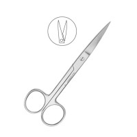 Ножницы хирургические, острый/острый, 145 мм | HLW Dental Instruments (Германия)