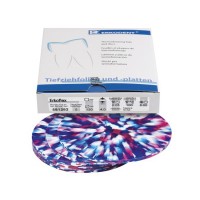 Erkoflex freestyle - термоформовочные пластины, цвет tie-dye, 125×125 мм, 5 шт. | Erkodent (Германия)