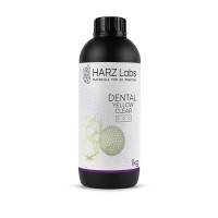 HARZ Labs Dental Yellow Clear Pro - фотополимерная смола для печати автоклавируемых хирургических шаблонов, цвет прозрачный желтый, 1 кг | HARZ Labs (Россия)