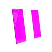 Soft Plate Bicolor Pink-White - термоформовочные пластины для вакуумформера Plastvac P7, мягкие, розово-белый цвет, 3 мм, 2 шт. | Bio-Art (Бразилия)