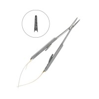 Иглодержатель хирургический прямой Castroviejo-Gomel TC, длина 140 мм | HLW Dental Instruments (Германия)