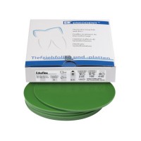 Erkoflex color - термоформовочные пластины, цвет глубокий зеленый, 125×125 мм, 5 шт. | Erkodent (Германия)