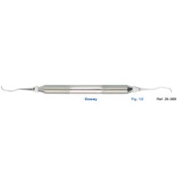 Кюрета парадонтологическая Gracey, форма 1/2, ручка DELUXE, диаметр 10 мм | HLW Dental Instruments (Германия)