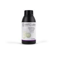 HARZ Labs Dental Yellow Clear Pro - фотополимерная смола для печати автоклавируемых хирургических шаблонов, цвет прозрачный желтый, 0.5 кг | HARZ Labs (Россия)