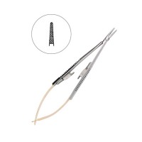 Иглодержатель микрохирургический прямой CastroviejoTC, длина 140 мм | HLW Dental Instruments (Германия)