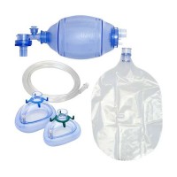 AERObag - взрослый ручной аппарат ИВЛ (мешок Амбу), объём 1500 мл, две маски, размеры 3 и 4, ПВХ, одноразовый | HUM GmbH (Германия)